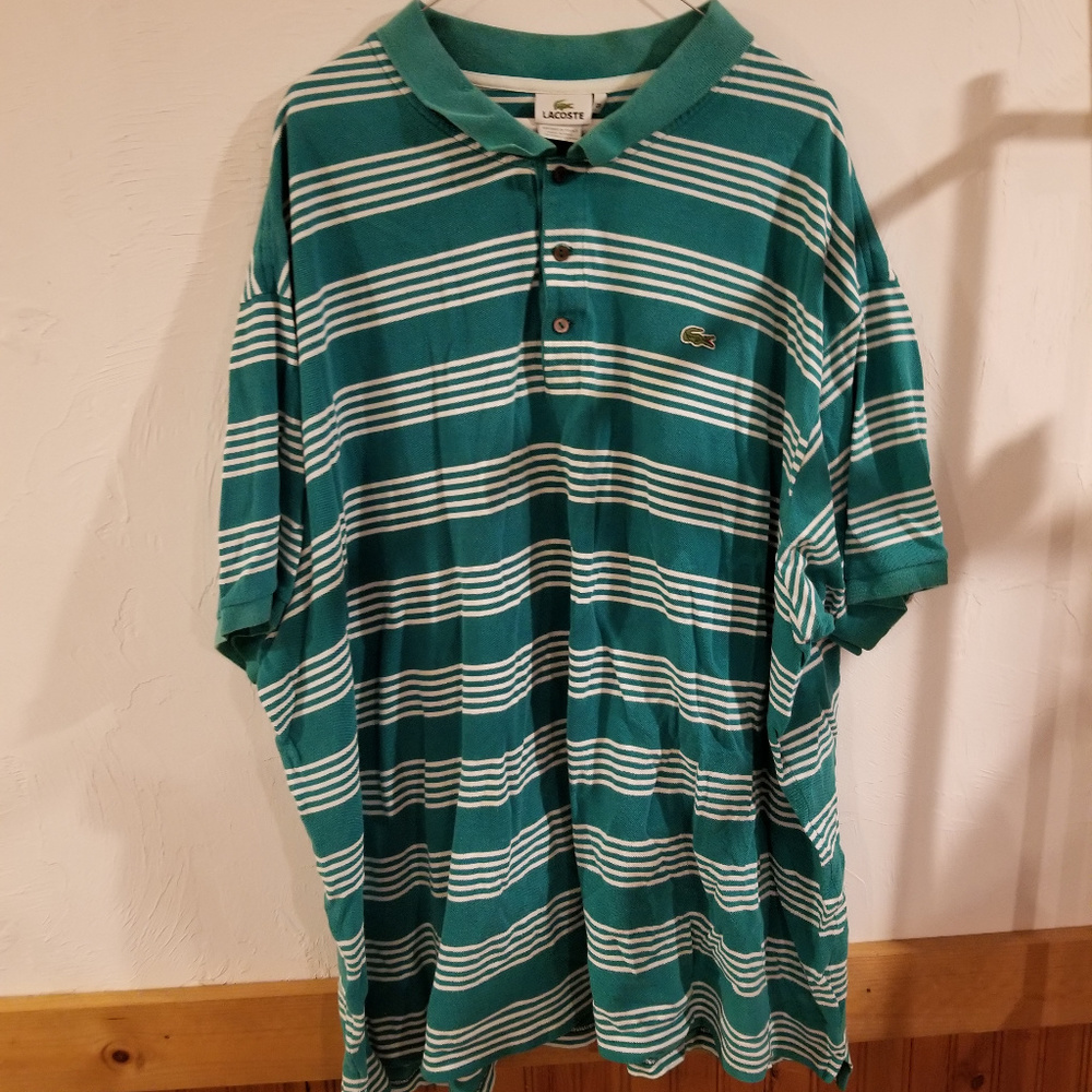Men’s Lacoste Polo Striped Shirt Size 12R